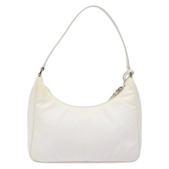 PRADA Re-Edition 2005 Hand Bag Nylon White Silver Auth yk19251 - Picture 2 of 16